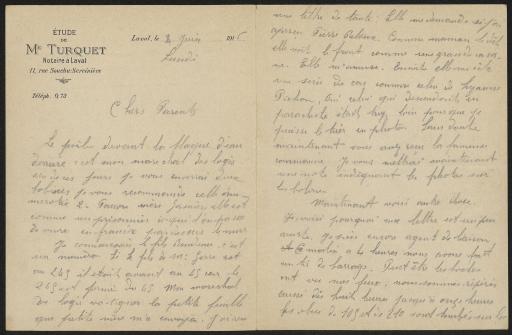 Affectation au poste de téléphoniste, 4 juin-2 juillet 1917 (27 lettres).